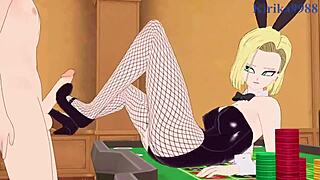 Android 18 Bunny Girl and Chi-Chi Bunny Girl Intense Sex - Dragon Ball Hentai