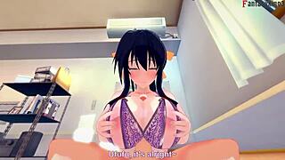 Akeno's insatiable desires in HS DxD NTR madness 3