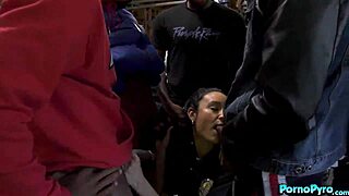 Police Officer Eliza Ibarra Sucks Off Gang Of Black Thugs 😏