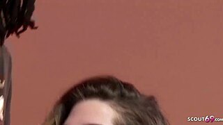 A curvy teen with hairy pussy experiences her first rough interracial bbc casting session