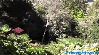 Ebony realtor Adrian Maya sucks client's cock bent over