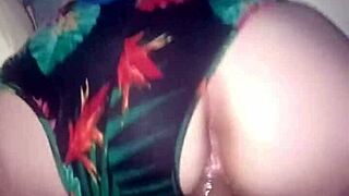 resaboo's sexy ass claps on a big black cock hard.