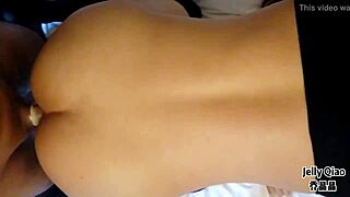 Beautiful transsexual in lingerie, doggy style sex