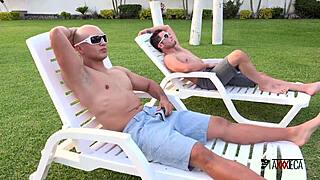 My hot Brazilian body takes double anal from two Mexican cocks, Elisa Sanches