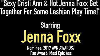 Sexy Cristi Ann licks shaved pussy!