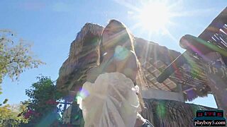 Petite Asian Teen Hannah Le Strips Naked on Ranch for Playboy