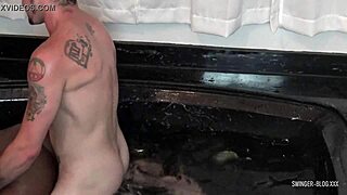 Ebony Beauty Gets PUSSY DRILLED Hard in Wild Swingers Threesome Action!