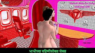 Beautiful couple in animated 3D cartoon enjoys emotional foreplay in Marathi audio sex story