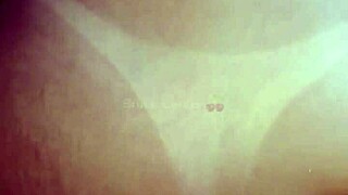 Big black cock cums inside Latina's ass on camera