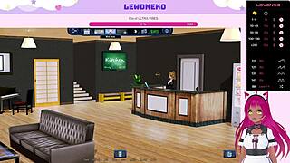 Vtuber LEWDNEKO PLAYS HAREM HOTEL PART 24. Big tits hentai maid slave.