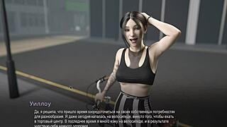 3D porn game with college theme - Bent over fucking and cum in pussy scenes