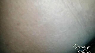 Ebony amateur with huge ass gets fat cock while listening to music