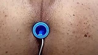 Two toys stretch gay hole intensely