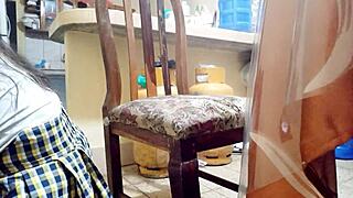 i watch the student masturbate her big pussy while her stepfather walks around the house