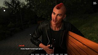 Finger play and dancing with a petite girl in a hentai game