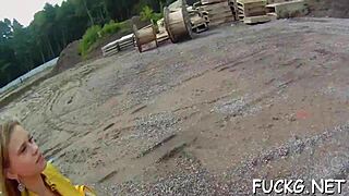 Sweetheart sucks and fucks on spy cam