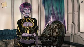 In this 3D anime tale, a curvy mature woman with big tits explores the unending void.