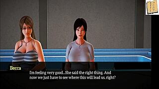 Small boobed girls in cartoon style adult game