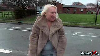 Mature Blonde Pisses Publicly Outdoors