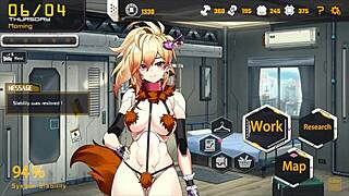 3D game with anal toy play and android orgasm
