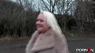 Public urination with a beautiful blonde adult film star