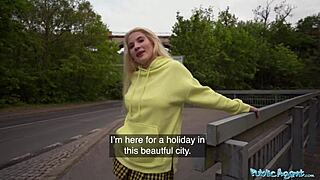 Stunning Blonde Euro Babe Receives Hard Deep Dicking In Public POV Missionary