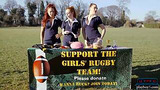 Redhead teen bounces big ass on new student.