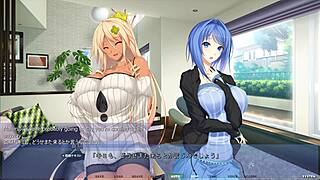 In the dress shop, Mahiru gets a massage and masturbates with big tits and ass