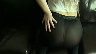 Hey, watch me slip into leggings and get drenched in cum POV