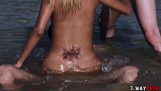 Three womanizing amateurs have sex outdoors