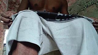 Group masturbation session with condom-free action and big ass worship