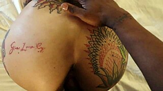 Stunning ebony guy gets a facial cumshot