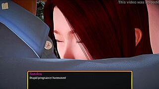 Redhead in My New Family Shows Big Tits and Ass