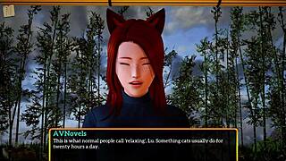 Redhead in My New Family Shows Big Tits and Ass