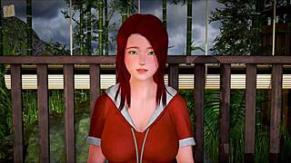 Redhead in My New Family Shows Big Tits and Ass