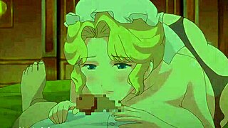 this blonde busty maid in hentai is super hot and playful 😘