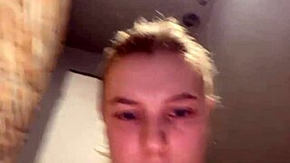 Young 18-19 yo BBW masturbates in public, riding dildo to fuck hairless anal!