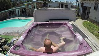 Hot tub scene with Dayanara from POV angle 3
