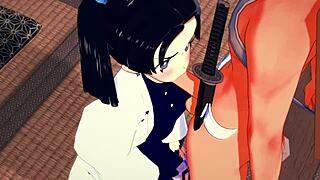 Aoi Kanazaki and Tanjiro in steamy demon slaying scenes