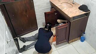 My wife's bizarre behavior with the plumber is ridiculous