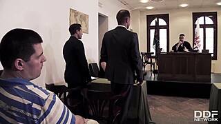 Court Day Ends With Double Penetration Orgy Feat Aisha & Helena Valentine