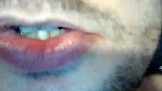 European webcam model watches gay blowjob videos and gets horny