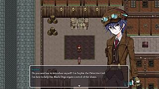 What strange thing did the cute girl grab from the man's box in the detective story?