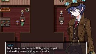 What strange thing did the cute girl grab from the man's box in the detective story?