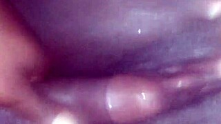 The ebony squirt queen shows her juicy pussy close up