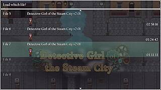 What strange thing did the cute girl grab from the man's box in the detective story?