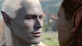 Gay romance in Baldur's Gate 3: Halsin's intimate scene