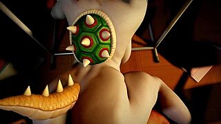 bowsette sex taking in the back super mario parody!