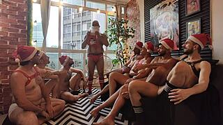 Daddy's Bareback Gangbang With Monster Cock