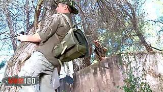 Beautiful Spanish adult film star Susi Gala in hardcore sex in the woods